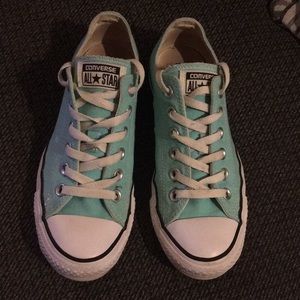 Mint green converses, worn a few times